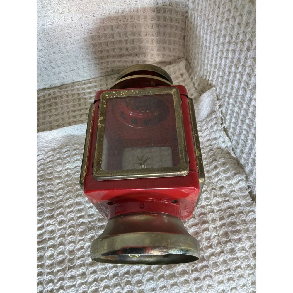 Vintage Unisex Unbranded Miniature Oil Lantern Set OS Red Gold